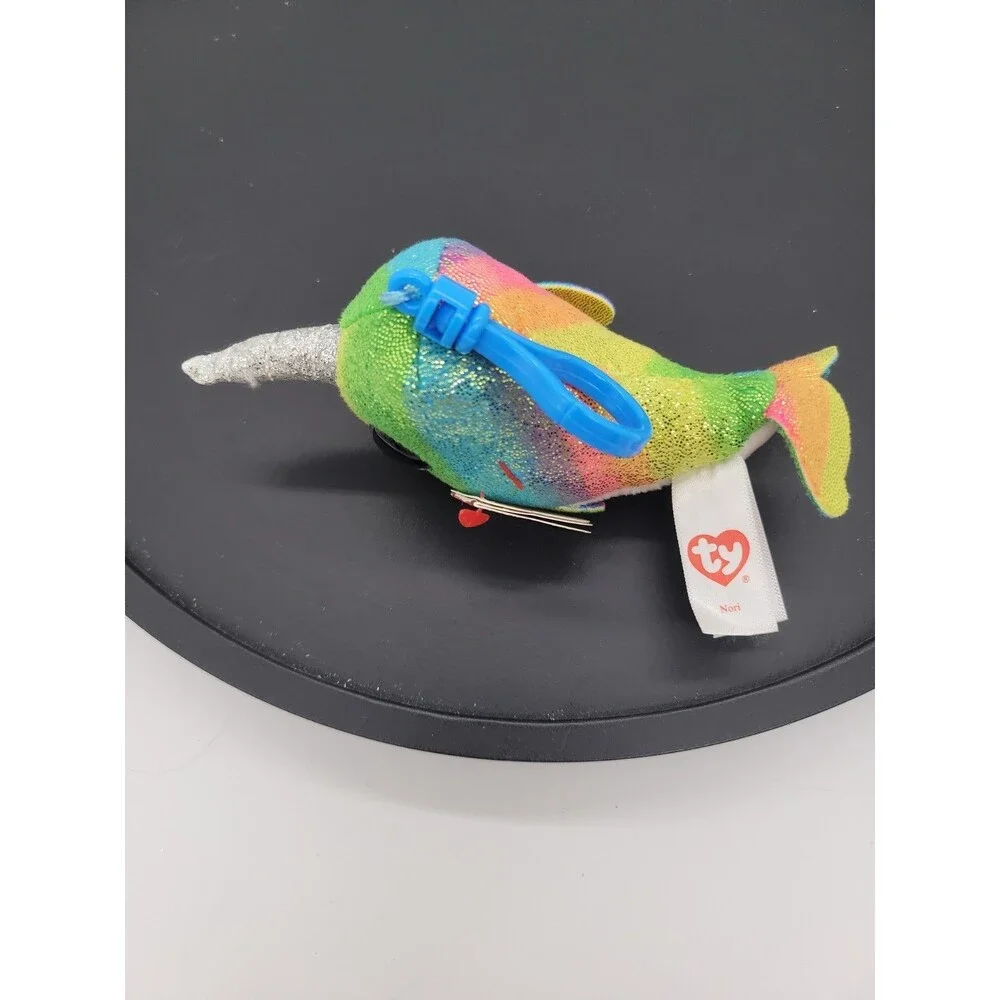 2018 Ty Beanie Boos Key Clip NORI the Narwhal 3
